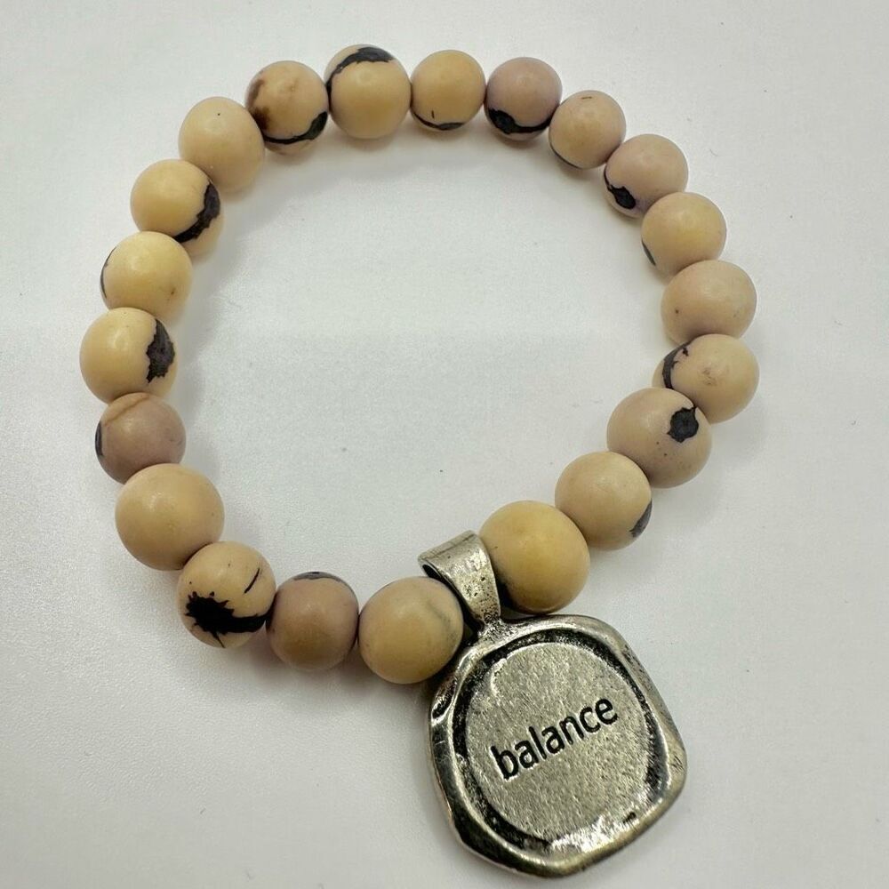 acai seed libra charm bracelet